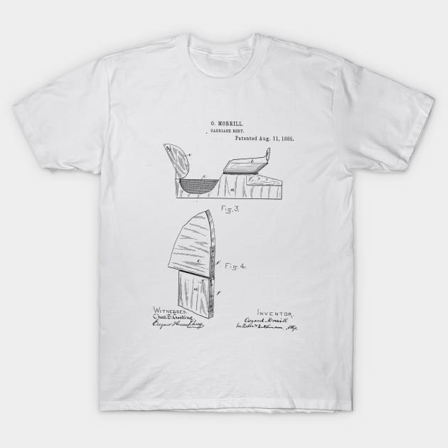 Carriage Body Vintage Patent Hand Drawing T-Shirt by TheYoungDesigns